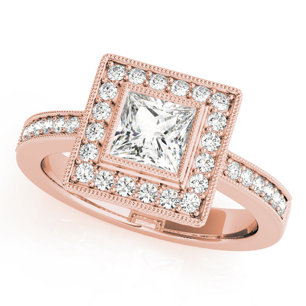 Square Halo & Cushion Diamond Fashion Ring · 1.06 ct tw