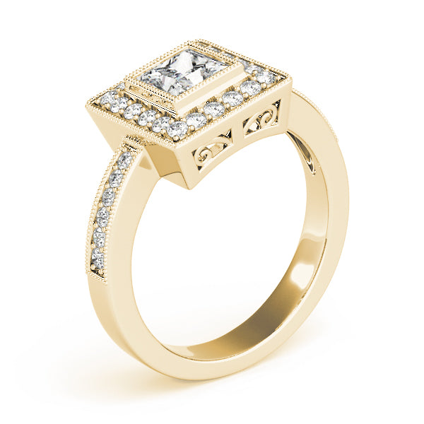 Square Halo & Cushion Diamond Fashion Ring · 1.06 ct tw