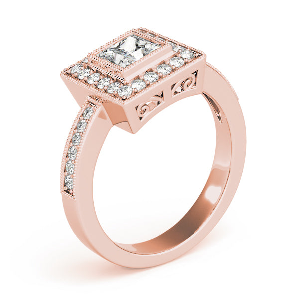 Square Halo & Cushion Diamond Fashion Ring · 1.06 ct tw