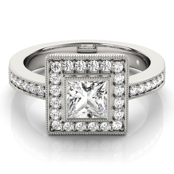 Square Halo & Cushion Diamond Fashion Ring · 1.06 ct tw