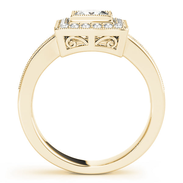 Square Halo & Cushion Diamond Fashion Ring · 1.06 ct tw