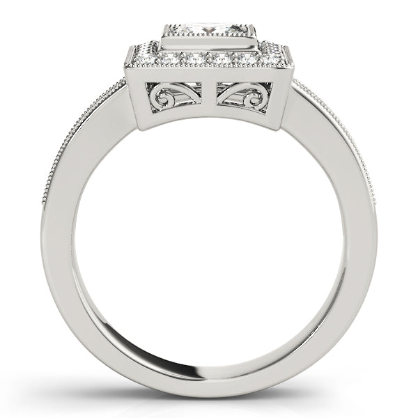 Square Halo & Cushion Diamond Fashion Ring · 1.06 ct tw