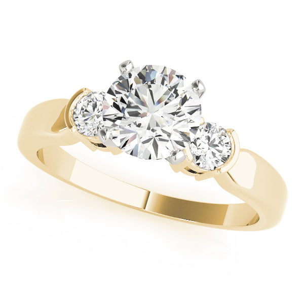 Round Three-Stone Diamond Engagement Ring · 0.24 ct tw