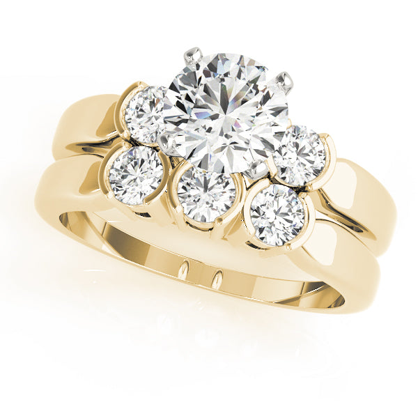 Round Three-Stone Diamond Engagement Ring · 0.24 ct tw