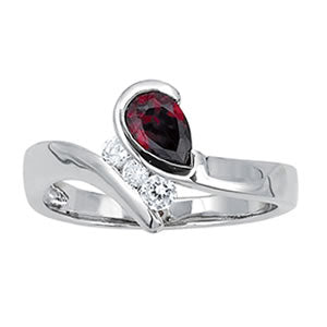 Pear Gemstone Fashion Ring · 0.10 ct tw