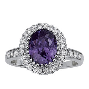Oval Gemstone Fashion Ring · 0.26 ct tw