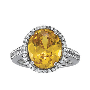 Oval Gemstone Fashion Ring · 0.44 ct tw