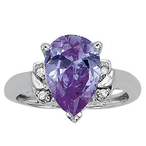 Pear Gemstone Fashion Ring · 0.06 ct tw