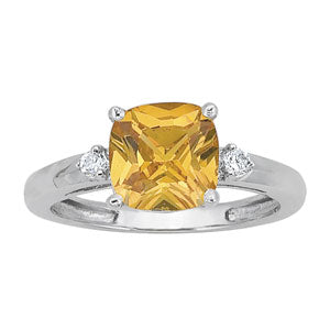Cushion Princess Gemstone Fashion Ring · 0.06 ct tw