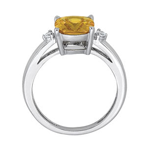 Cushion Princess Gemstone Fashion Ring · 0.06 ct tw