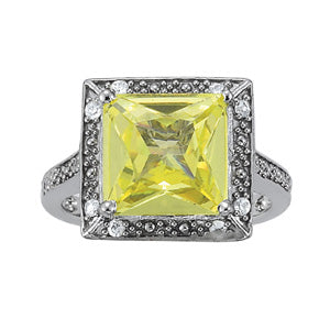 Square Princess & Cushion Gemstone Fashion Ring · 0.14 ct tw