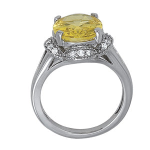 Oval Gemstone Fashion Ring · 0.14 ct tw