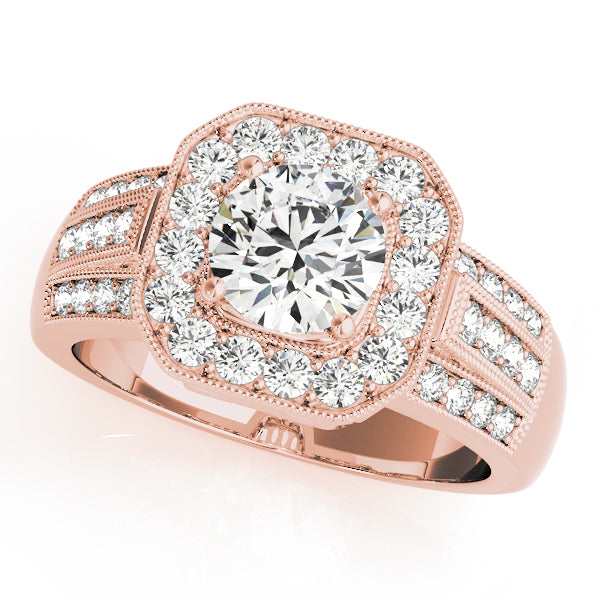 Round Halo Diamond Engagement Ring · 1.35 ct tw