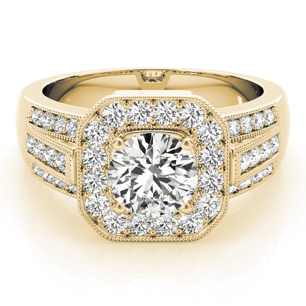Round Halo Diamond Engagement Ring · 1.35 ct tw