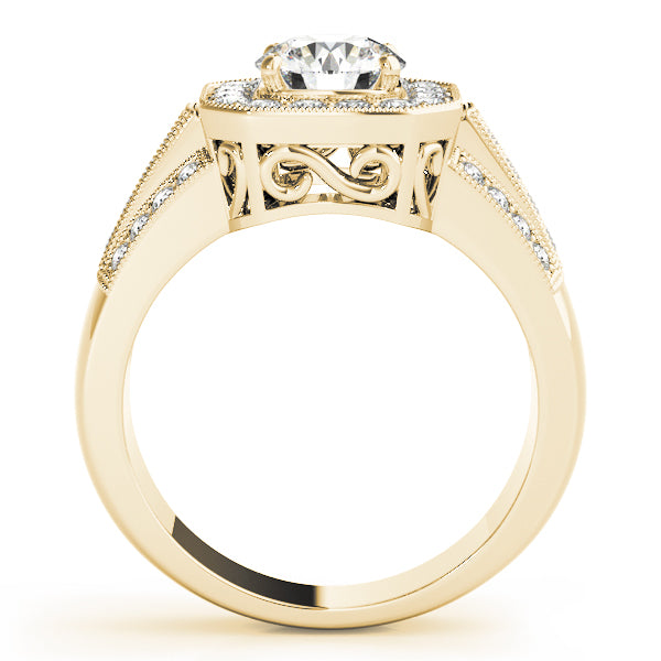 Round Halo Diamond Engagement Ring · 1.35 ct tw