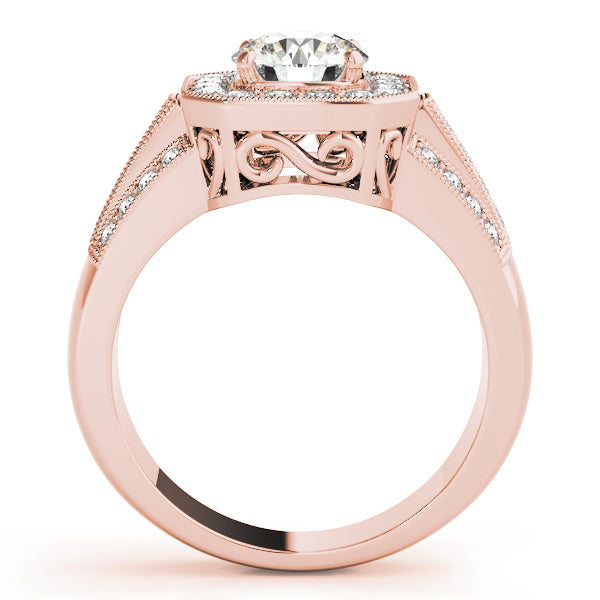 Round Halo Diamond Engagement Ring · 1.35 ct tw