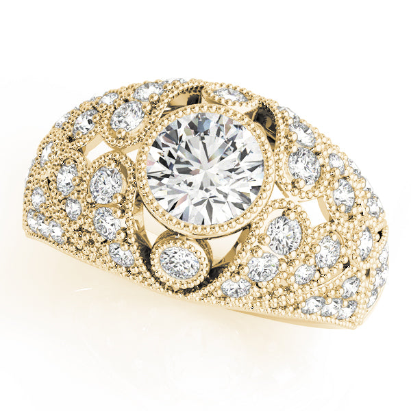 Round Antique Diamond Engagement Ring · 1.46 ct tw