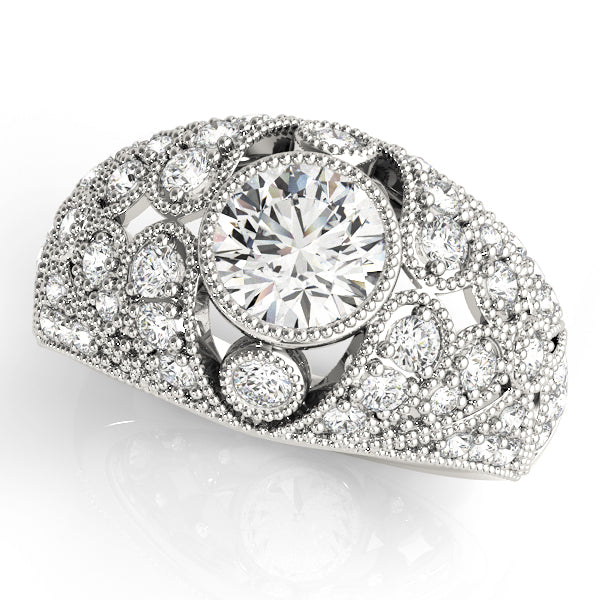 Round Antique Diamond Engagement Ring · 1.46 ct tw