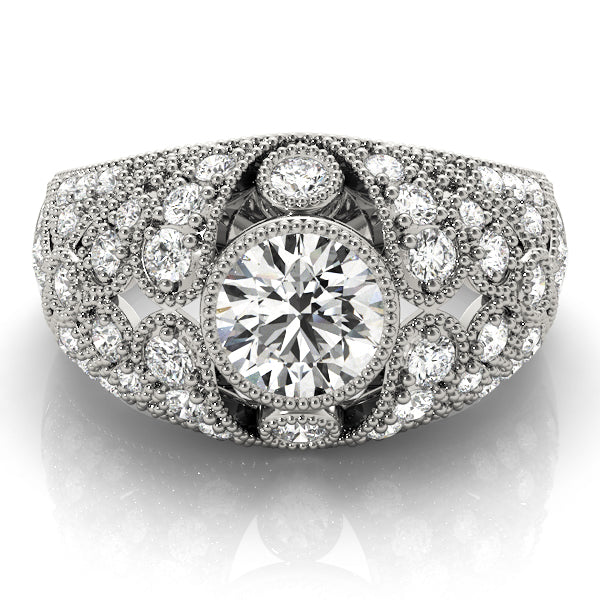 Round Antique Diamond Engagement Ring · 1.46 ct tw