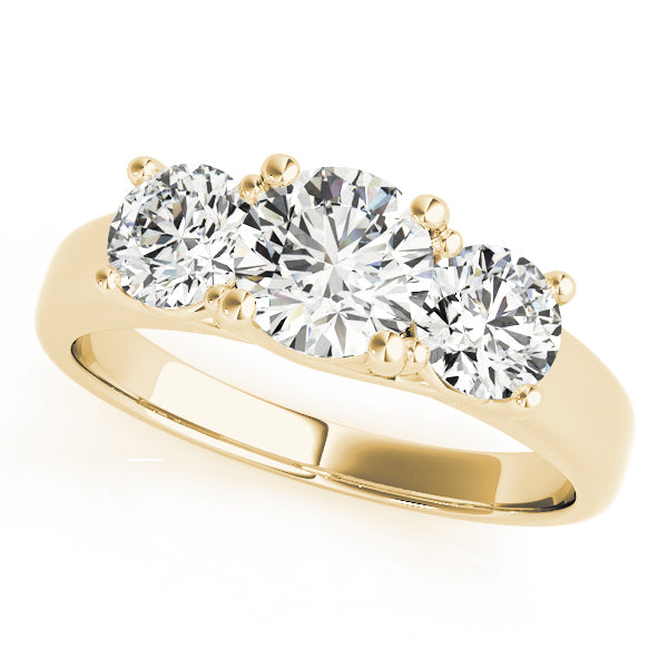Round Three-Stone Diamond Engagement Ring · 1.55 ct tw