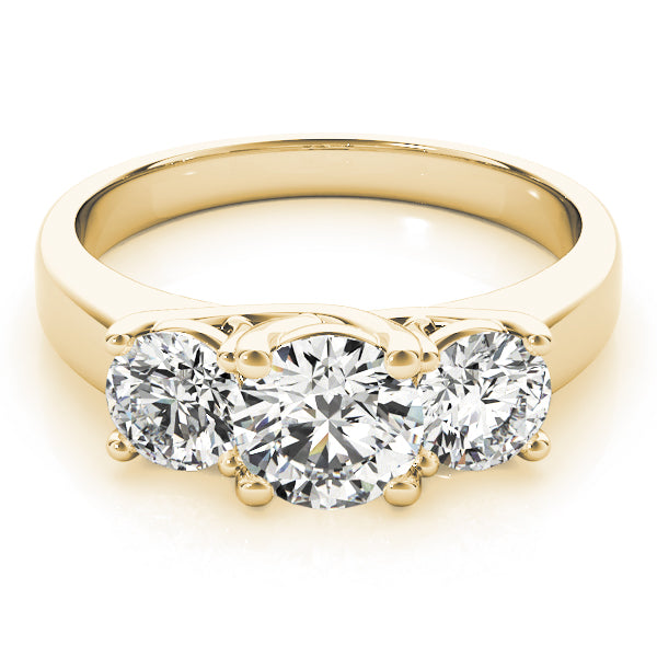 Round Three-Stone Diamond Engagement Ring · 1.55 ct tw