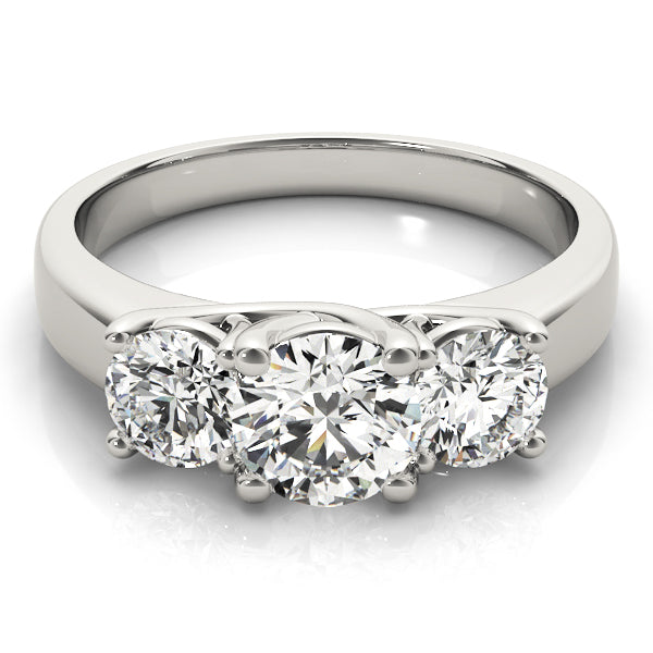 Round Three-Stone Diamond Engagement Ring · 1.55 ct tw