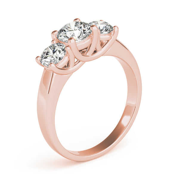 Round Three-Stone Diamond Engagement Ring · 1.55 ct tw