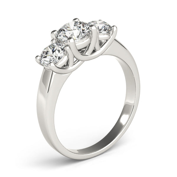 Round Three-Stone Diamond Engagement Ring · 1.55 ct tw