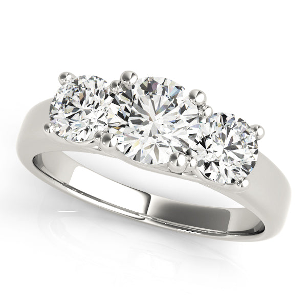Round Three-Stone Diamond Engagement Ring · 3.00 ct tw