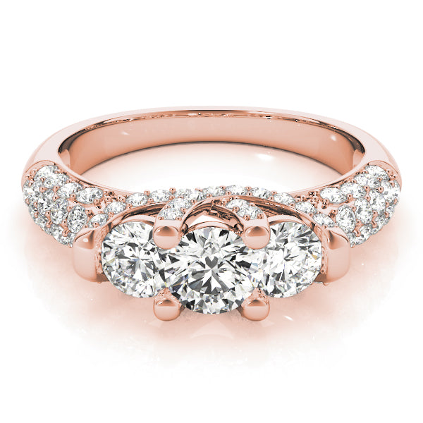 Round Three-Stone Diamond Engagement Ring · 3.00 ct tw