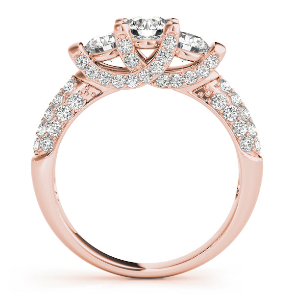 Round Three-Stone Diamond Engagement Ring · 0.89 ct tw