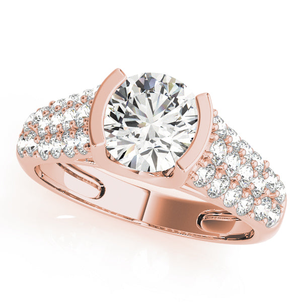 Round Pave Diamond Engagement Ring · 1.89 ct tw