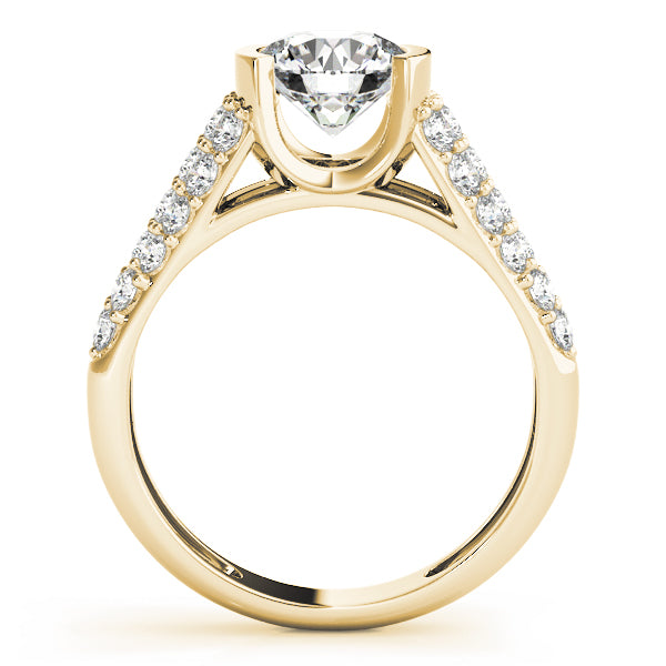 Round Pave Diamond Engagement Ring · 1.89 ct tw