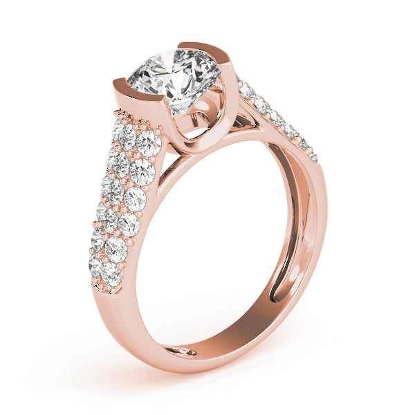 Round Pave Diamond Engagement Ring · 1.89 ct tw