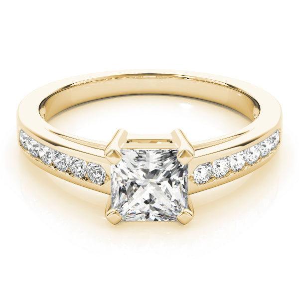 Square Single Row Channel Set Diamond Engagement Ring · 0.99 ct tw