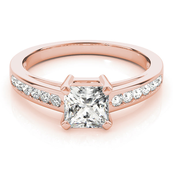 Square Single Row Channel Set Diamond Engagement Ring · 0.99 ct tw