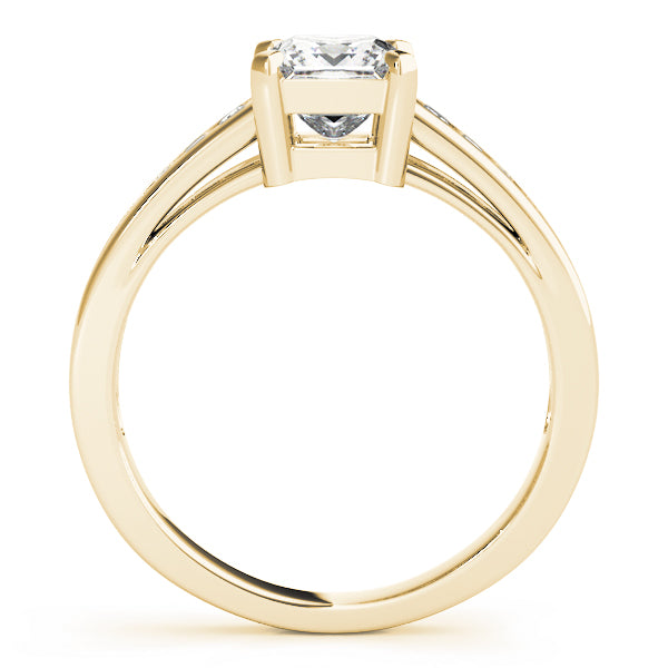 Square Single Row Channel Set Diamond Engagement Ring · 0.99 ct tw