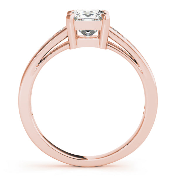 Square Single Row Channel Set Diamond Engagement Ring · 0.99 ct tw