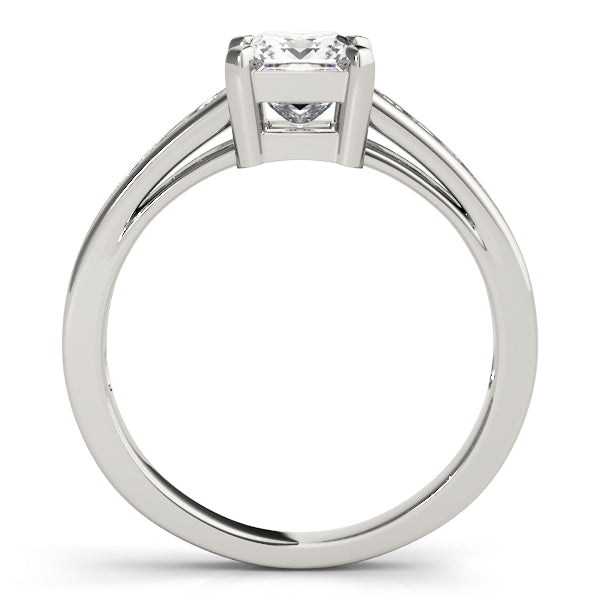Square Single Row Channel Set Diamond Engagement Ring · 0.99 ct tw