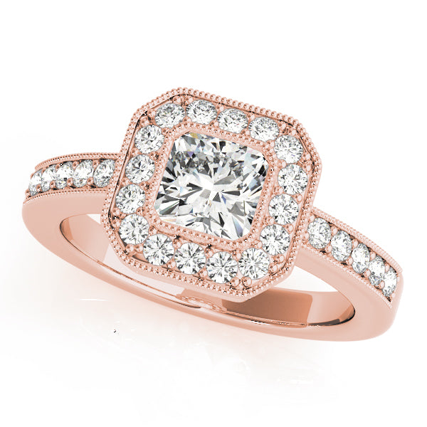 Cushion Halo Square Diamond Fashion Ring · 0.26 ct tw