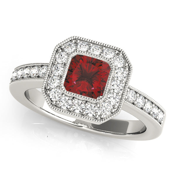 Cushion Halo Square Diamond Fashion Ring · 0.26 ct tw