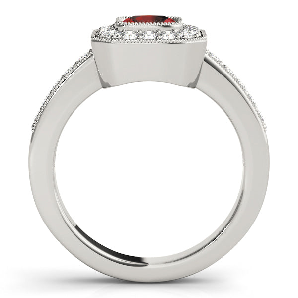 Cushion Halo Square Diamond Fashion Ring · 0.26 ct tw
