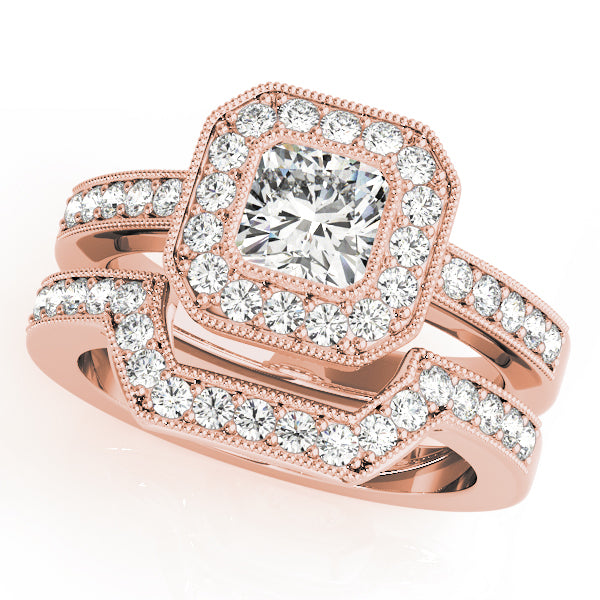 Cushion Halo Square Diamond Fashion Ring · 0.26 ct tw