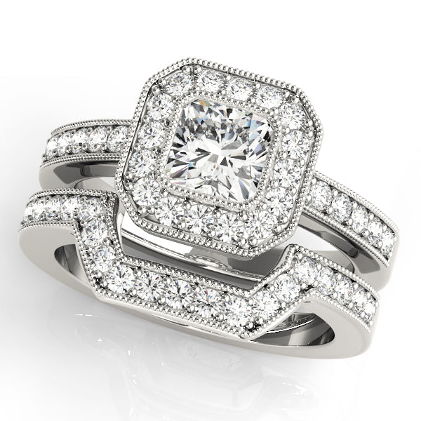 Cushion Halo Square Diamond Fashion Ring · 0.26 ct tw