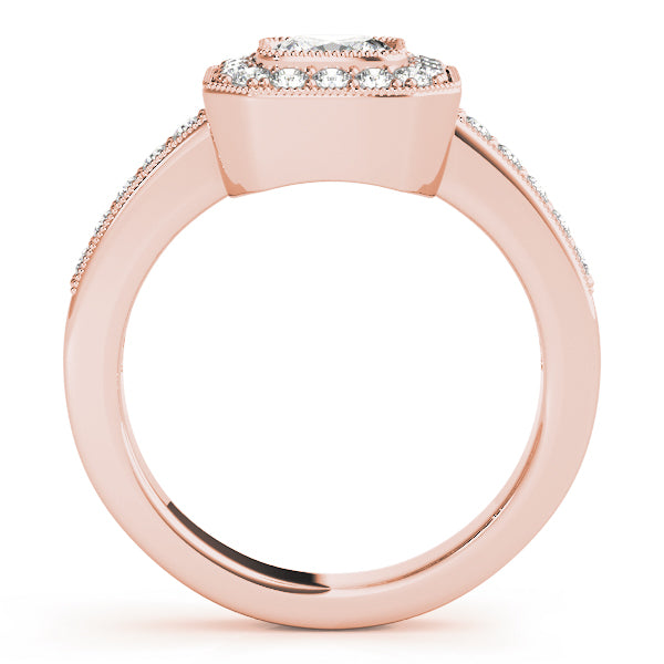 Cushion Halo Square Diamond Fashion Ring · 0.26 ct tw