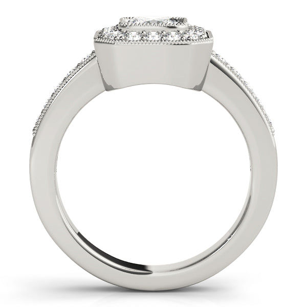Cushion Halo Square Diamond Fashion Ring · 0.26 ct tw