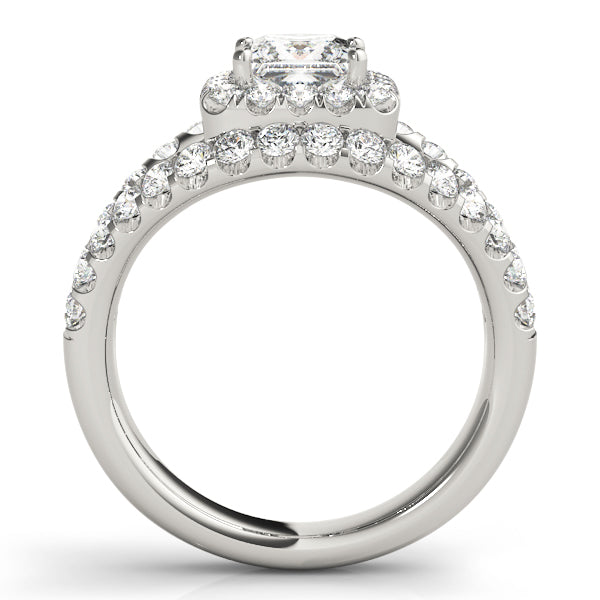 Square Halo & Cushion Diamond Engagement Ring · 0.68 ct tw