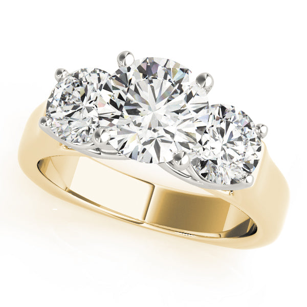 Round Three-Stone Diamond Engagement Ring · 1.45 ct tw