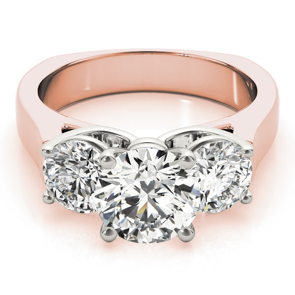 Round Three-Stone Diamond Engagement Ring · 1.45 ct tw