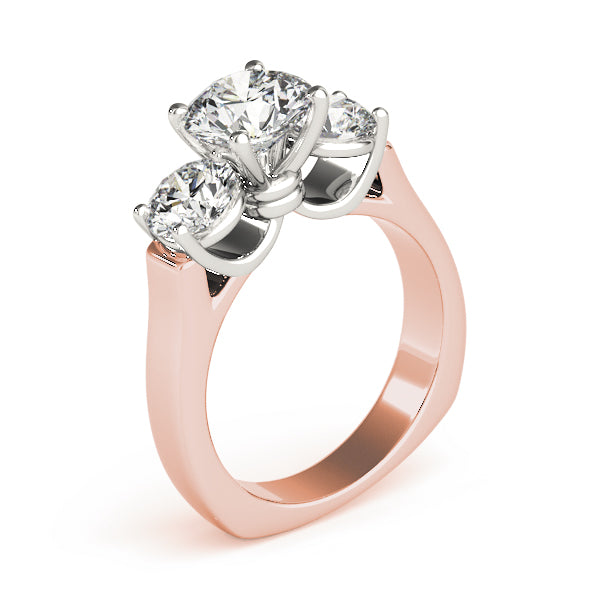 Round Three-Stone Diamond Engagement Ring · 3.00 ct tw